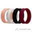 Picture of Silicone Wedding Flower Ring Set - Bordo by ROQ for Women - 4 x 11 mm Ring