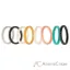 Picture of Silicone Wedding Stackble Lines Ring Set - Metal-Turquoise by ROQ for Women - 8 x 7 mm Ring