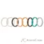 Picture of Silicone Wedding Stackble Lines Ring Set - Metal-Turquoise by ROQ for Women - 8 x 8 mm Ring