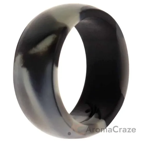 Picture of Silicone Wedding Ring - Black-Camo by ROQ for Men - 8 mm Ring