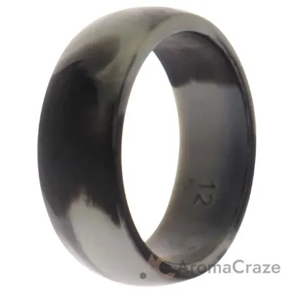 Picture of Silicone Wedding Ring - Black-Camo by ROQ for Men - 12 mm Ring