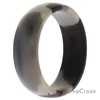 Picture of Silicone Wedding Ring - Black-Camo by ROQ for Men - 14 mm Ring