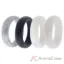 Picture of Silicone Wedding Ring Set - Black-White by ROQ for Women - 4 x 6 mm Ring