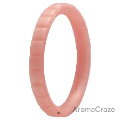 Picture of Silicone Wedding Stackble Lines Single Ring - Rose-Gold-New by ROQ for Women - 6 mm Ring