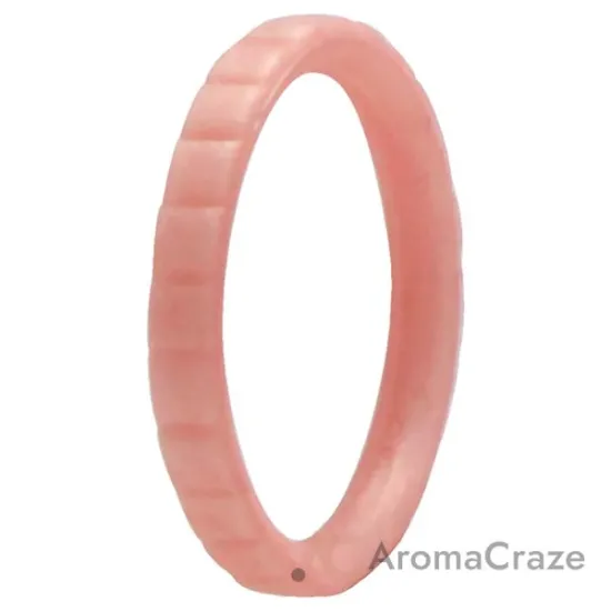 Picture of Silicone Wedding Stackble Lines Single Ring - Rose-Gold-New by ROQ for Women - 6 mm Ring
