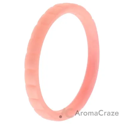 Picture of Silicone Wedding Stackble Lines Single Ring - Rose-Gold-New by ROQ for Women - 9 mm Ring