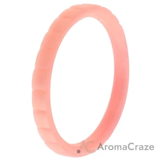 Picture of Silicone Wedding Stackble Lines Single Ring - Rose-Gold-New by ROQ for Women - 9 mm Ring