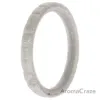 Picture of Silicone Wedding Stackble Lines Single Ring - Silver by ROQ for Women - 6 mm Ring