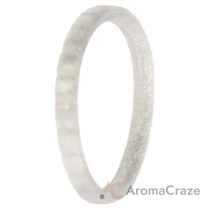 Picture of Silicone Wedding Stackble Lines Single Ring - Silver by ROQ for Women - 9 mm Ring