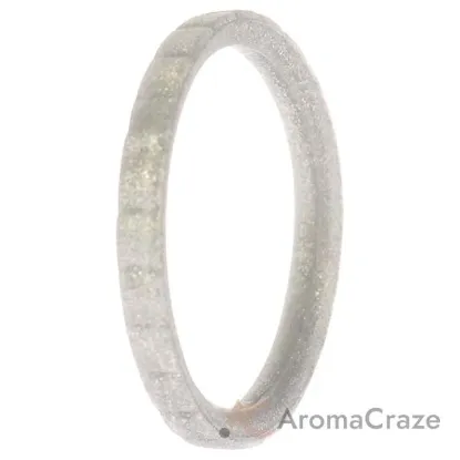 Picture of Silicone Wedding Stackble Lines Single Ring - Silver by ROQ for Women - 10 mm Ring