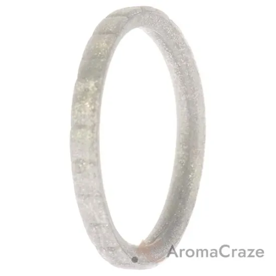 Picture of Silicone Wedding Stackble Lines Single Ring - Silver by ROQ for Women - 10 mm Ring