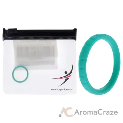 Picture of Silicone Wedding Stackble Lines Single Ring - Turquoise by ROQ for Women - 5 mm Ring