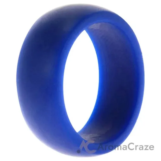 Picture of Silicone Wedding Ring Dome Style - Blue by ROQ for Men - 7 mm Ring