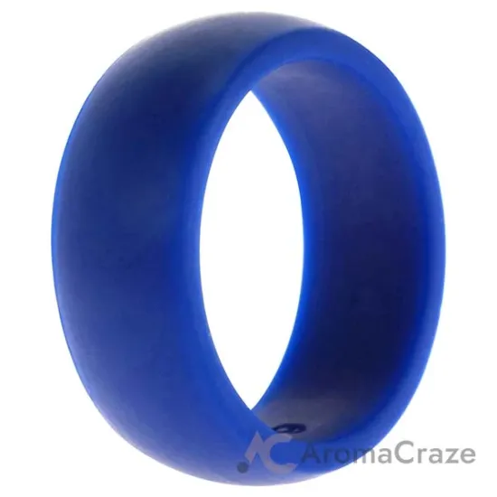 Picture of Silicone Wedding Ring Dome Style - Blue by ROQ for Men - 9 mm Ring