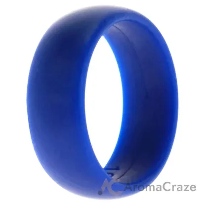 Picture of Silicone Wedding Ring Dome Style - Blue by ROQ for Men - 10 mm Ring