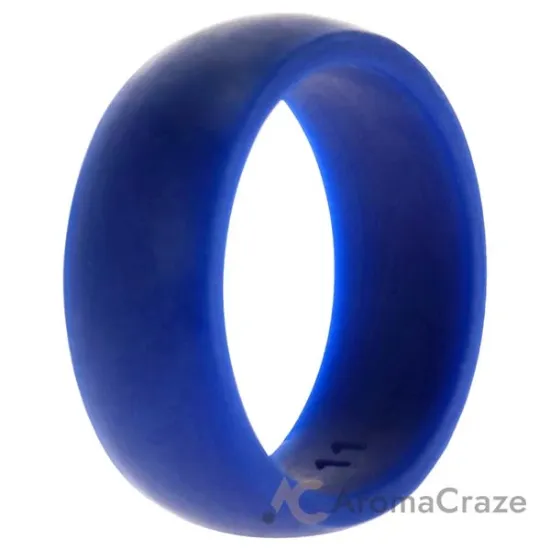 Picture of Silicone Wedding Ring Dome Style - Blue by ROQ for Men - 11 mm Ring