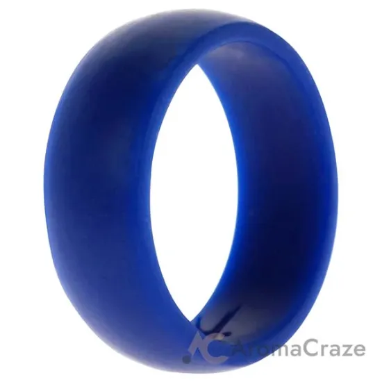 Picture of Silicone Wedding Ring Dome Style - Blue by ROQ for Men - 12 mm Ring
