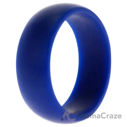 Picture of Silicone Wedding Ring Dome Style - Blue by ROQ for Men - 13 mm Ring