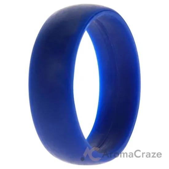 Picture of Silicone Wedding Ring Dome Style - Blue by ROQ for Men - 15 mm Ring