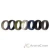 Picture of Silicone Wedding Ring Set - Metal-Camo by ROQ for Men - 7 x 12 mm Ring