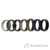 Picture of Silicone Wedding Ring Set - Metal-Camo by ROQ for Men - 7 x 16 mm Ring