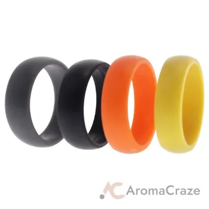 Picture of Silicone Wedding Ring Set - Yellow by ROQ for Men - 4 x 15 mm Ring