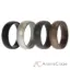 Picture of Silicone Wedding Ring Set - Metal-Silver by ROQ for Men - 4 x 14 mm Ring