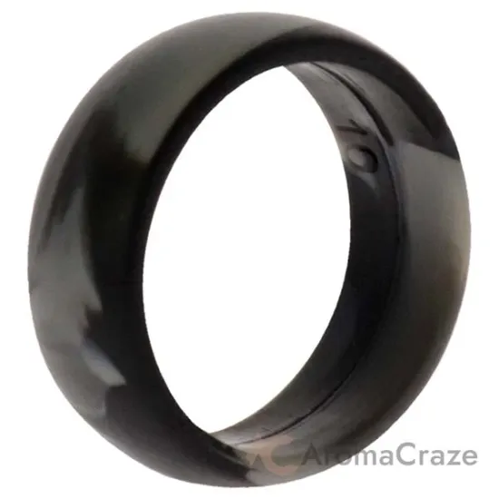 Picture of Silicone Wedding Step Single Ring Set -Black-Camo by ROQ for Men - 10 mm Ring