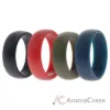 Picture of Silicone Wedding Ring Set - MultiColor by ROQ for Men - 4 x 15 mm Ring
