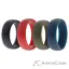 Picture of Silicone Wedding Ring Set - MultiColor by ROQ for Men - 4 x 15 mm Ring