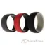 Picture of Silicone Wedding 2Layer Dome Ring Set - Black-Red by ROQ for Men - 3 x 11 mm Ring