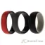 Picture of Silicone Wedding 2Layer Dome Ring Set - Black-Red by ROQ for Men - 3 x 16 mm Ring