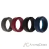 Picture of Silicone Wedding Step Ring Set - Bordeaux by ROQ for Men - 4 x 4 mm Ring