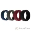 Picture of Silicone Wedding Step Ring Set - Bordeaux by ROQ for Men - 4 x 5 mm Ring