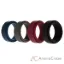 Picture of Silicone Wedding Step Ring Set - Bordeaux by ROQ for Men - 4 x 5 mm Ring