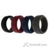 Picture of Silicone Wedding Step Ring Set - Bordeaux by ROQ for Men - 4 x 6 mm Ring