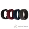Picture of Silicone Wedding Step Ring Set - Bordeaux by ROQ for Men - 4 x 6 mm Ring