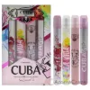 Picture of Cuba Quad I by Cuba for Women - 4 Pc Gift Set 1.17oz Cuba Heartbreak EDP Spray, 1.17oz Cuba La Vida EDP Spray, 1.17oz Cuba Victory EDP Spray, 1.17oz Cuba VIP EDP Spray