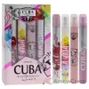 Picture of Cuba Quad I by Cuba for Women - 4 Pc Gift Set 1.17oz Cuba Heartbreak EDP Spray, 1.17oz Cuba La Vida EDP Spray, 1.17oz Cuba Victory EDP Spray, 1.17oz Cuba VIP EDP Spray