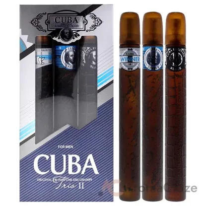 Picture of Cuba Trio 2 by Cuba for Men - 3 Pc Gift Set 1.17oz Cuba Winner EDT Spray, 1.17oz Cuba Shadow EDT Spray, 1.17oz Cuba Prestige Black EDT Spray