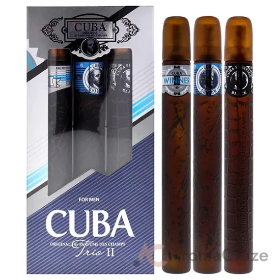 Picture of Cuba Trio 2 by Cuba for Men - 3 Pc Gift Set 1.17oz Cuba Winner EDT Spray, 1.17oz Cuba Shadow EDT Spray, 1.17oz Cuba Prestige Black EDT Spray