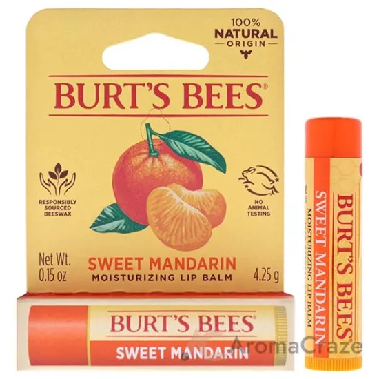 Picture of Sweet Mandarin Moisturizing Lip Balm by Burts Bees for Unisex - 0.15 oz Lip Balm
