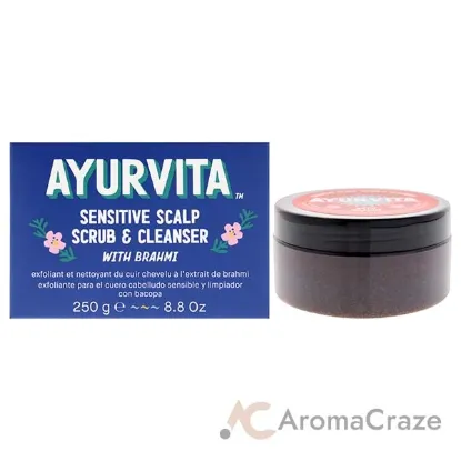 Picture of Sensitive Scalp Scrub and Cleanser with Brahmi by AyurVita for Unisex - 8.8 oz Cleanser