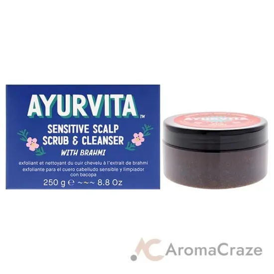Picture of Sensitive Scalp Scrub and Cleanser with Brahmi by AyurVita for Unisex - 8.8 oz Cleanser