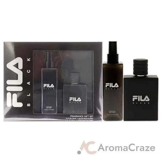 Picture of Fila Black by Fila for Men - 2 Pc Gift Set 3.4oz EDT Spray, 8.4oz Body Spray