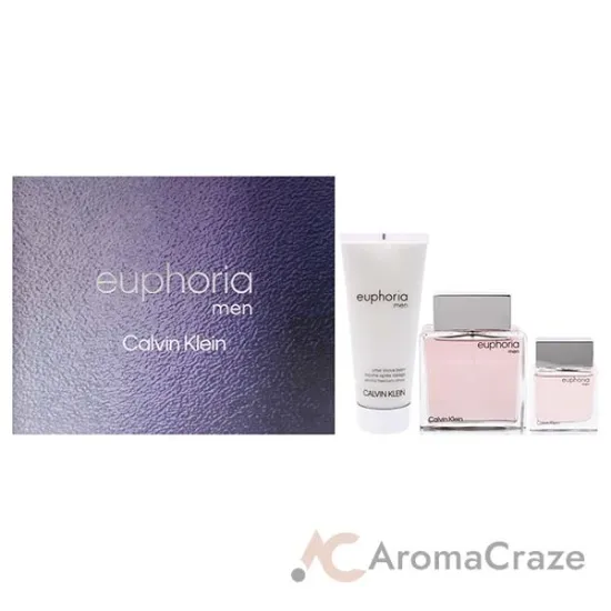 Picture of Euphoria by Calvin Klein for Men - 3 Pc Gift Set 3.3oz EDT Spray, 0.5oz EDT Splash, 3.3oz After Shave Balm