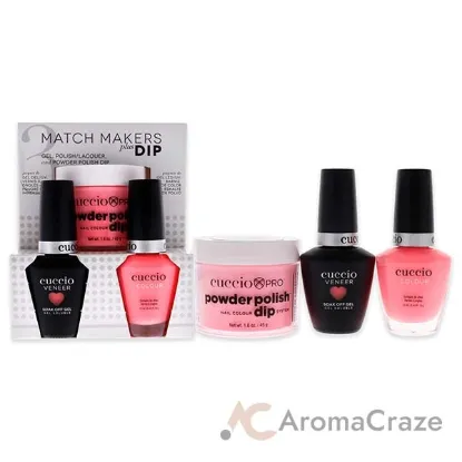Picture of Match Makers Plus Dip - Once In A Lifetime by Cuccio Colour for Women - 3 Pc 1.6oz Pro Powder Polish Dip System, 0.44oz Veneer Soak Off Gel, 0.43oz Colour Nail Polish