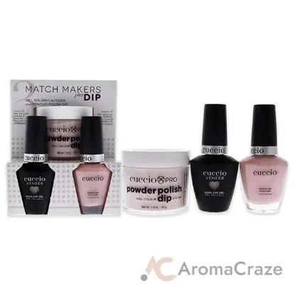 Picture of Match Makers Plus Dip - Pier Pressure by Cuccio Colour for Women - 3 Pc 1.6oz Pro Powder Polish Dip System, 0.44oz Veneer Soak Off Gel, 0.43oz Colour Nail Polish