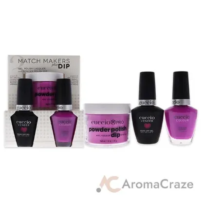 Picture of Match Makers Plus Dip - Limitless by Cuccio Colour for Women - 3 Pc 1.6oz Pro Powder Polish Dip System, 0.44oz Veneer Soak Off Gel, 0.43oz Colour Nail Polish