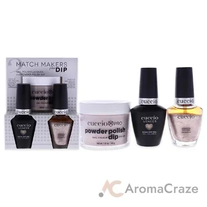 Picture of Match Makers Plus Dip - Dreamville by Cuccio Colour for Women - 3 Pc 1.6oz Pro Powder Polish Dip System, 0.44oz Veneer Soak Off Gel, 0.43oz Colour Nail Polish